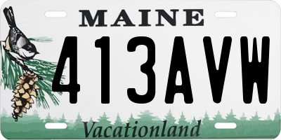 ME license plate 413AVW