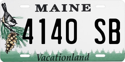 ME license plate 4140SB