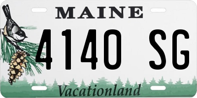 ME license plate 4140SG