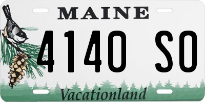 ME license plate 4140SO