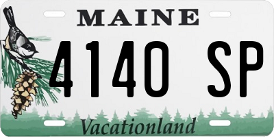 ME license plate 4140SP