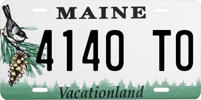 ME license plate 4140TO