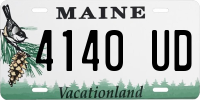 ME license plate 4140UD