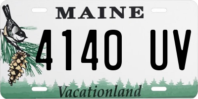 ME license plate 4140UV