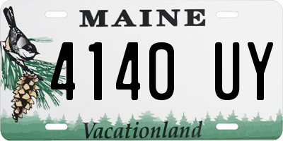 ME license plate 4140UY