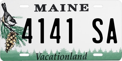 ME license plate 4141SA