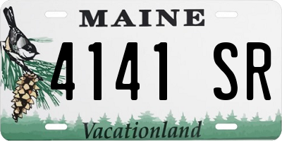 ME license plate 4141SR