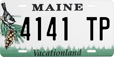 ME license plate 4141TP
