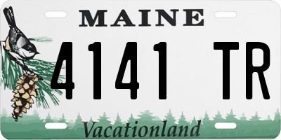 ME license plate 4141TR