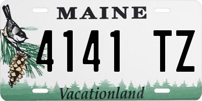 ME license plate 4141TZ