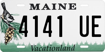 ME license plate 4141UE