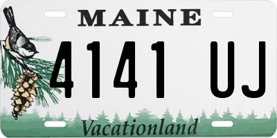 ME license plate 4141UJ