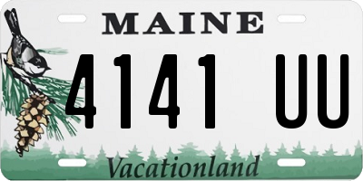 ME license plate 4141UU