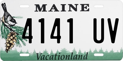 ME license plate 4141UV