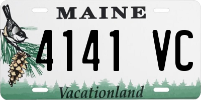 ME license plate 4141VC