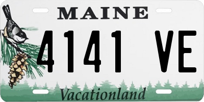 ME license plate 4141VE
