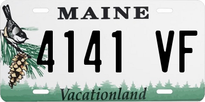 ME license plate 4141VF