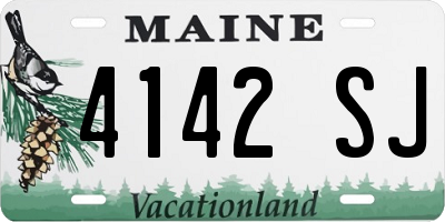ME license plate 4142SJ