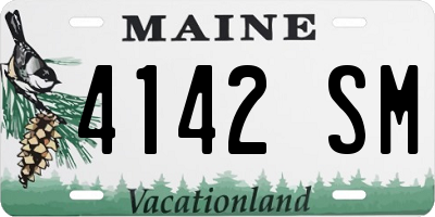 ME license plate 4142SM