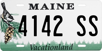 ME license plate 4142SS