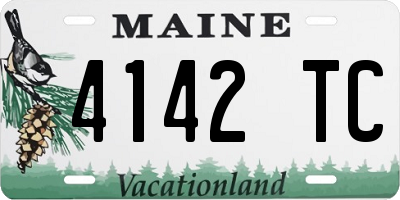 ME license plate 4142TC