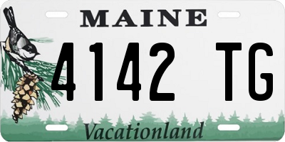 ME license plate 4142TG