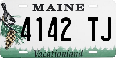 ME license plate 4142TJ