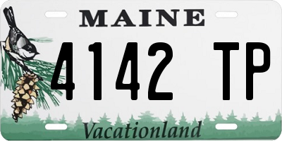 ME license plate 4142TP