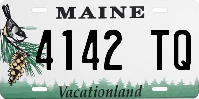 ME license plate 4142TQ