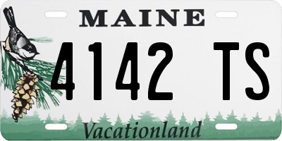 ME license plate 4142TS