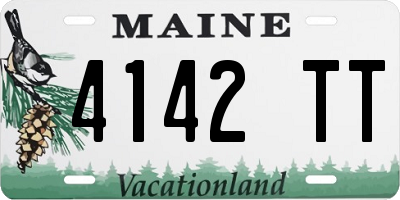 ME license plate 4142TT