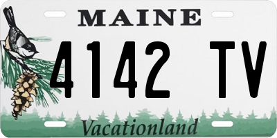 ME license plate 4142TV