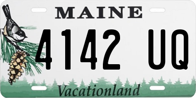 ME license plate 4142UQ