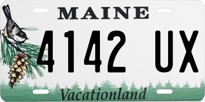 ME license plate 4142UX