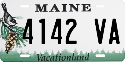 ME license plate 4142VA