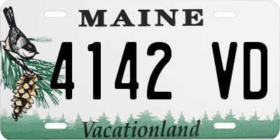 ME license plate 4142VD