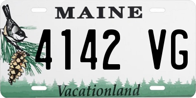 ME license plate 4142VG