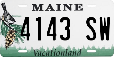 ME license plate 4143SW
