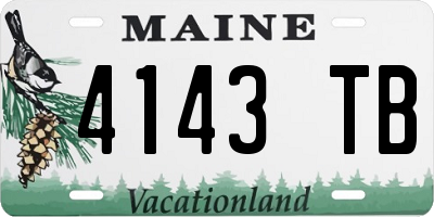 ME license plate 4143TB