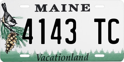 ME license plate 4143TC