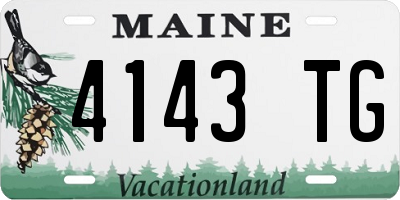 ME license plate 4143TG