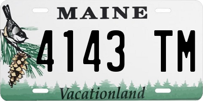 ME license plate 4143TM
