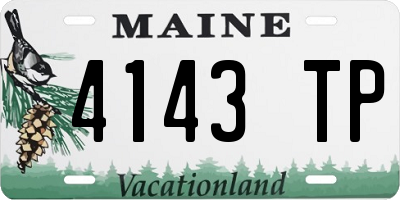 ME license plate 4143TP