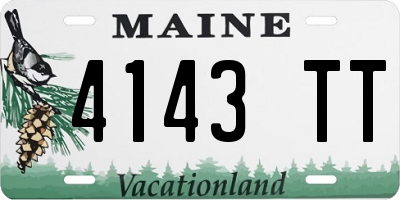 ME license plate 4143TT