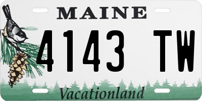 ME license plate 4143TW