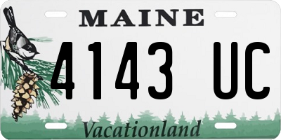 ME license plate 4143UC