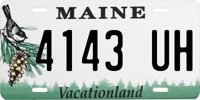 ME license plate 4143UH