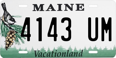 ME license plate 4143UM