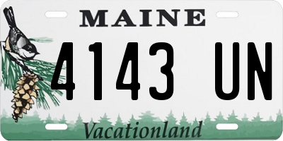 ME license plate 4143UN