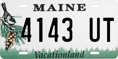 ME license plate 4143UT